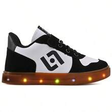 CALCADOS LGHT LIGHT Kids Flats - 黑與白 - 查看 3