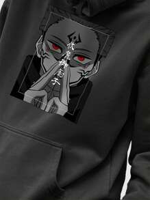 Men Hoodies - 黑色 - 查看 1
