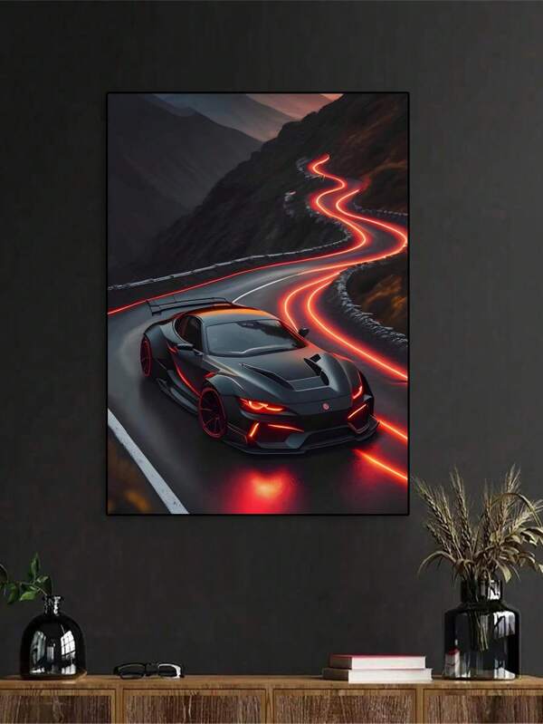 1pc  Racing Series Canvas Poster,Car, Motorbike, Racing Driver,Retro Poster, Wall Art, Wall Decoration, Canvas Printing, Canvas Art, Bathroom Decoration, Living Room And Room Decoration, Frameless