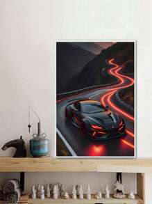 1 bucă poster din pânză din seria Racing, mașină, motocicletă, șofer de curse, poster retro, artă de perete, decorare perete, imprimare pânză, artă pânză, decorare baie, decorare camera de zi și cameră, fără cadru
