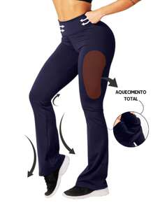 Women Sports Pants - 藏蓝色 - 查看 4