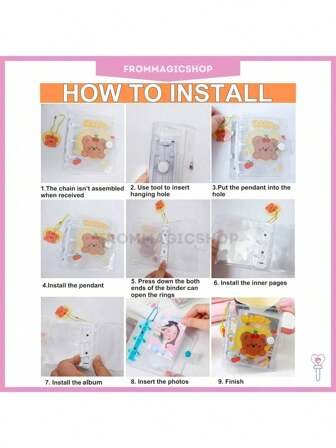 Carpeta Binder A8 Transparente Para Photocards Kpop Cute