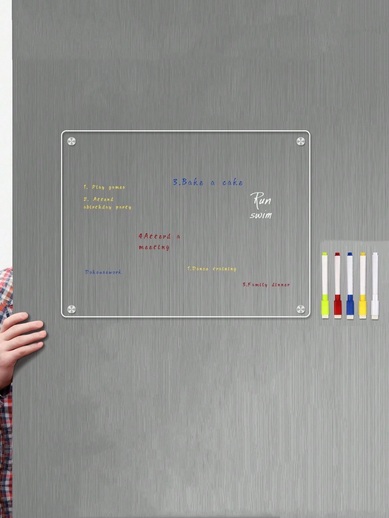 30cmX40cm Acrylic Calendar Board Dry Erase Fridge 11.8inX15.7in