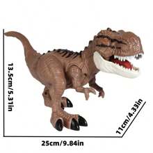 Electronic T-Rex/ Velociraptor Dinosaur Toy With Sound, Movable Joints And Biting Mouth - Multicolor - View 9