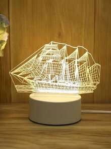 3d夜光創意禮物桌燈usb床頭燈亞克力裝飾燈與usb和led燈 - 摩天輪燈 - 查看 18