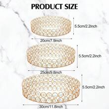 1pc 20/25cm Mirrored Vanity Tray - Round Glass Perfume Tray For Dresser, Jewelry And Cosmetic Organizer - Elegant Home Decor And Birthday Gift For Women And Girls Valentine Day Back To School - Multicolor - View 8