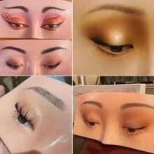 Cabeza de práctica de maquillaje de silicona - sensación realista y fácil de limpiar - ideal para artistas y principiantes - herramienta perfecta para dominar habilidades de maquillaje