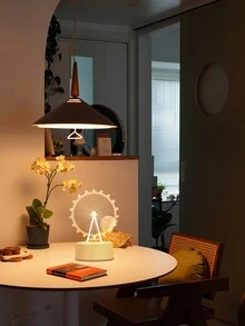 3d夜光創意禮物桌燈usb床頭燈亞克力裝飾燈與usb和led燈 - 摩天輪燈 - 查看 4