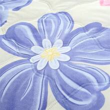 Cubrecama de verano delgada de tela atractiva con patrón floral y de hojas de plantas para dormitorio, 1 pieza - Azul - Ver 5