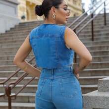 Women Two-Piece Outfits - 藍色 - 查看 2