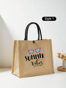 Bolso de playa de gran capacidad con estampado de letras de verano, bolso de lona con decoración de letras, adecuado para almacenamiento y compras de vacaciones en la playa, elementos naturales, regalo de aprecio a los maestros, bolso de gran capacidad para mujeres, regalo de graduación, bolso de maestro con estampado de letras elegante, regalos escolares, bolsas de regalo de vacaciones de boda en la playa, bolsas de regalo de fiesta de boda, bolsas de playa, portátil, de gran capacidad, para adolescentes, mujeres, estudiantes universitarios, perfecto para oficina, universidad, escuela secundaria, escuela, trabajo, negocios, transporte, playa, los mejores regalos para maestros por siempre para el Día del Maestro - Caqui - Ver 3