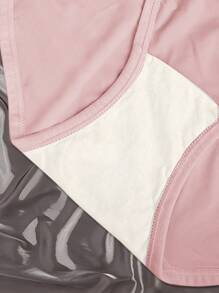 MEIYATING 4入組冰絲花邊拼接中腰無痕薄三角褲女士內褲 - 彩色 - 查看 4