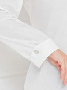 Women Blouses - 白色 - 查看 5