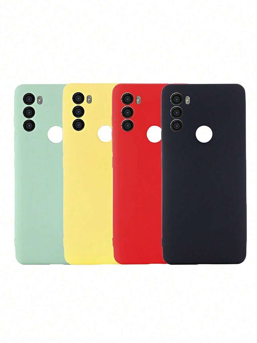Capa de Silicone Compatível com Moto G50 4G / Cores Aleatórias Femininas - Interior Aveludado - Multicolorido - Visão 1