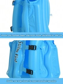 1 pieza Anillo inflable para nadar con diseño de tanque en agua azul