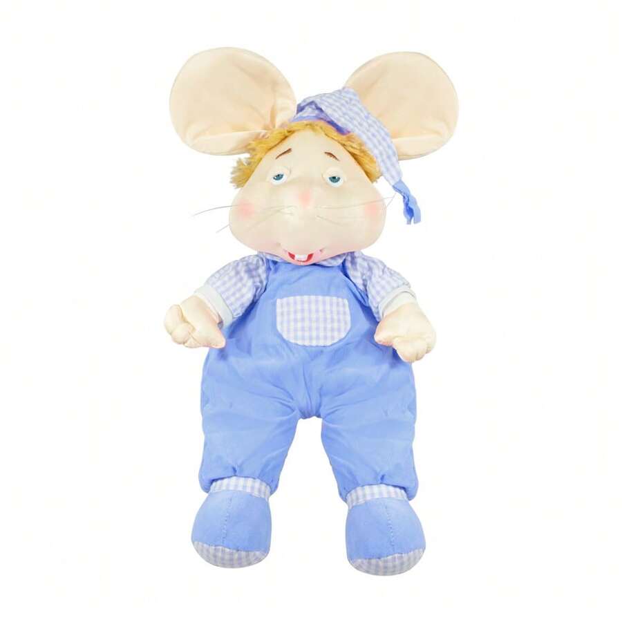 Topogigio De Peluche Musical Con 4 Frases Ratón de Peluche para Niños Topo Gigio habla 45 cm - Azul - Ver 1