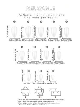 24Pcs Medium Nails Nude Cat Eye Press On Nails Fake Nails Manicure Set Includes 1Sheet Adhesive Tabs & 1Pc Mini File Perfect For Everyday Wear Nail Supplies Nails