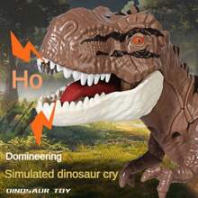 Electronic T-Rex/ Velociraptor Dinosaur Toy With Sound, Movable Joints And Biting Mouth - Multicolor - View 2