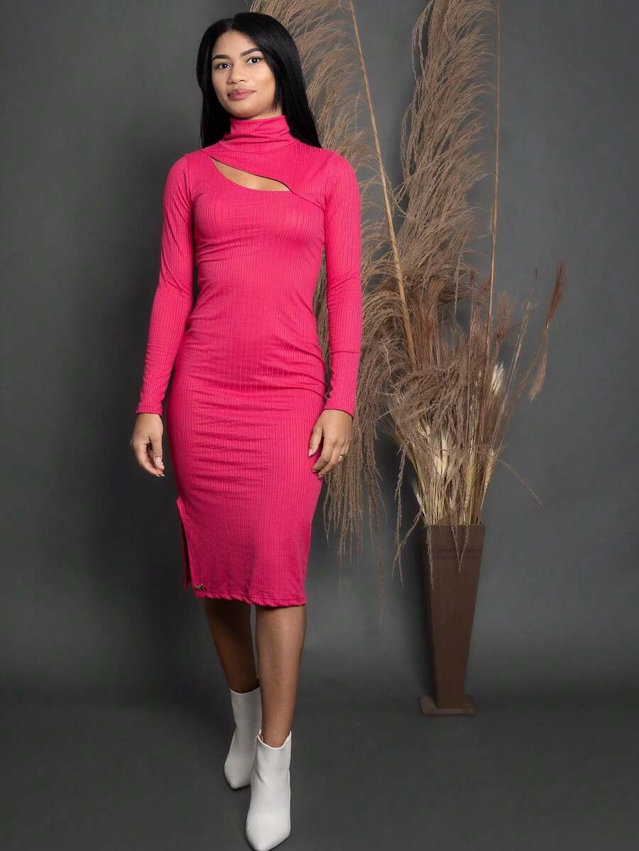 Women Dresses - Hot Pink - View 1