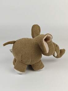 1入組棕色大象填充動物毛絨玩具，逼真設計，派對裝飾，生日禮物，家居及辦公室裝飾 - 棕色 - 查看 8