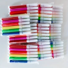 60pcs/120pcs Mini Watercolor Brush Pen, Washable (6 Colors 10 Packs Total 60 Pcs, 12 Colors 10 Packs Total 100 Pcs) For Events Signatures, Watercolor Painting, Doodling, Stationery, Gifts & Rewards Back To School,Mother's Day,Mom's Gift,Back To School,School Supplies