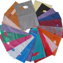 50 Sacolas Plásticas- 16X20/ 20X30 / 25X35 / 30X40 / 40X50 - Material Virgem - Boca de Palhaço / Alça Vazada - Para Loja