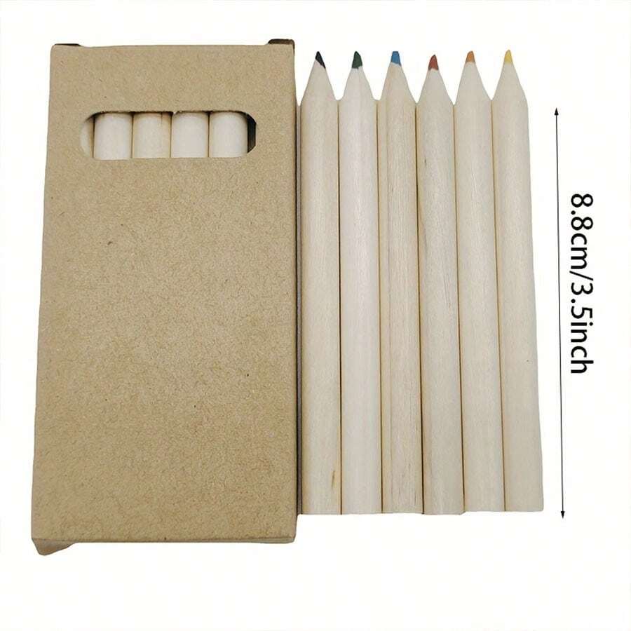 6PCS Pencils Per Pack 3.5 Inch Mini Colored Pencils Bulk Coloring