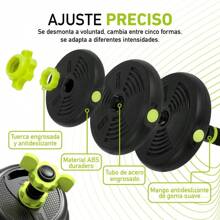 Set Mancuernas Pesas 10kg Con Barras y Discos 24 pz - Negro - Ver 7