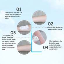 1pc Electric Facial Hair Remover, Cordless Rechargeable Hair Threading Device For Women, Removes Hair From Face, Chin, Upper Lip, Arms, Legs & Back