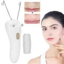 1pc Electric Facial Hair Remover, Cordless Rechargeable Hair Threading Device For Women, Removes Hair From Face, Chin, Upper Lip, Arms, Legs & Back