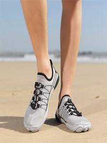 2024 Mới Nam Trong nhà Ngoài trời Đế dày Ánh sáng Thoáng khí Sấy khô nhanh Hồ Bơi bờ biển Chèo thuyền Câu cá  Lặn Lướt sóng Giày lêu lổng - Xám - Xem 3