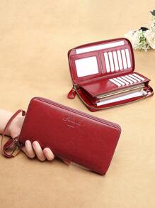 Cartera impermeable con bloqueo RFID, desmontable con muñequera, con compartimentos para tarjetas de crédito/identificación, efectivo, pasaporte, estilo minimalista y gran capacidad, regalo ideal para cumpleaños, Día de la Madre, Día de San Valentín, aniversarios, para mujeres, trabajadoras, estudiantes y ejecutivas
