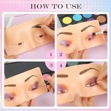 Cabeza de práctica de maquillaje de silicona - sensación realista y fácil de limpiar - ideal para artistas y principiantes - herramienta perfecta para dominar habilidades de maquillaje