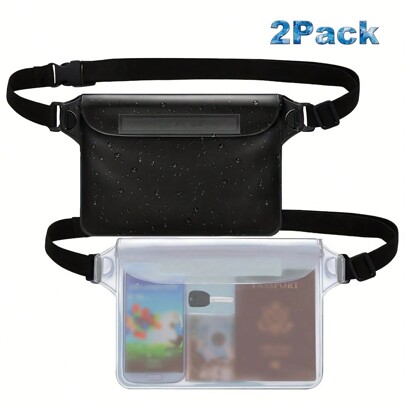 2pcs Summer Outdoor Sports Waterproof Pouch PVC Waterproof Waist Bag Beach Bag, Beach Waterproof Mobile Phone Bag Three Layers Sealed Waterproof Waist Bag Crossbody Bag Waterproof Pouch Cruise Essentials Sport Bag,Universal Touch Screen Swim Dive Protective Cover Sports Bag School Supplies School Stuff For School For Student Phone Case ,Waterproof Pouch, Outdoor Sports Beach Phone Protective Bag , Beach Accessories, For Boating Swimming Snorkeling Kayaking Beach Pool Water Park Sport Bag Phone P Purse Wallet For Vacation Travel Holiday