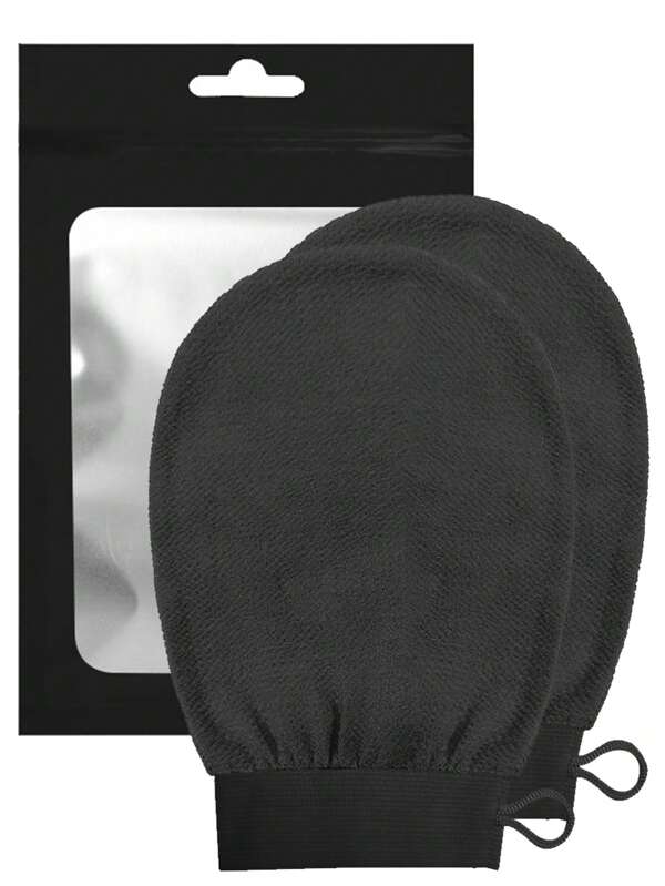 2pcs Deep Exfoliating Glove Mitt Smooth And Radiant - Body Scrubber Bath And Shower - Cleans Dead Dry - Gentle And Effective Exfoliating Glove Home Bathroom Decor Fall Decor Back To School