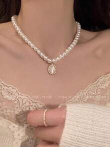 Un collar de perlas barrocas de alta gama - Blanco - Ver 2