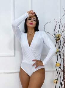 Women Bodysuits - 白色 - 查看 4