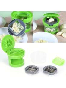 Deny Toys Multifunctional Garlic Onion Cutter Chopper For Kitchen - Green - View 4