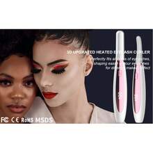 Electric Heated Eyelash Curler 24 Hours Long Lasting Eyelashes Curl Rechargeable Makeup Eyelash Curler Curling Eyelashes Tools - Pink - View 4