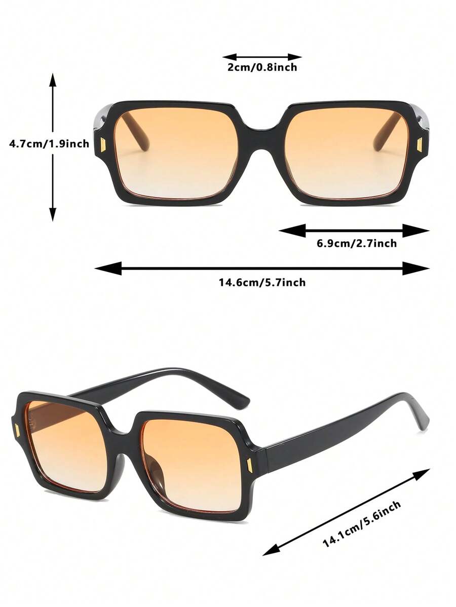 Mint Square Sunglasses, 2024 New Borderless European And American Style