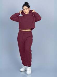 Women Two-Piece Outfits - 紫紅色 - 查看 1