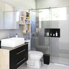 Bathroom Trash Bin - màu đen - Xem 4