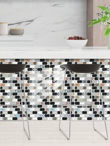 6pcs PVC Tile Decals For Home Decoration, Ideal For Bedroom, Bathroom, Kitchen - Multicolor - View 5