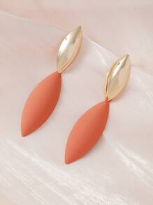 1對新款高端歐美風格耳環 - 亮橙色 - 查看 3