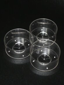 6 件套圆形蜡烛容器，透明防火 PC 耐高温茶灯杯，适用于 DIY 香薰蜡烛制作工具、房间装饰、礼物 - 無色 - 查看 4