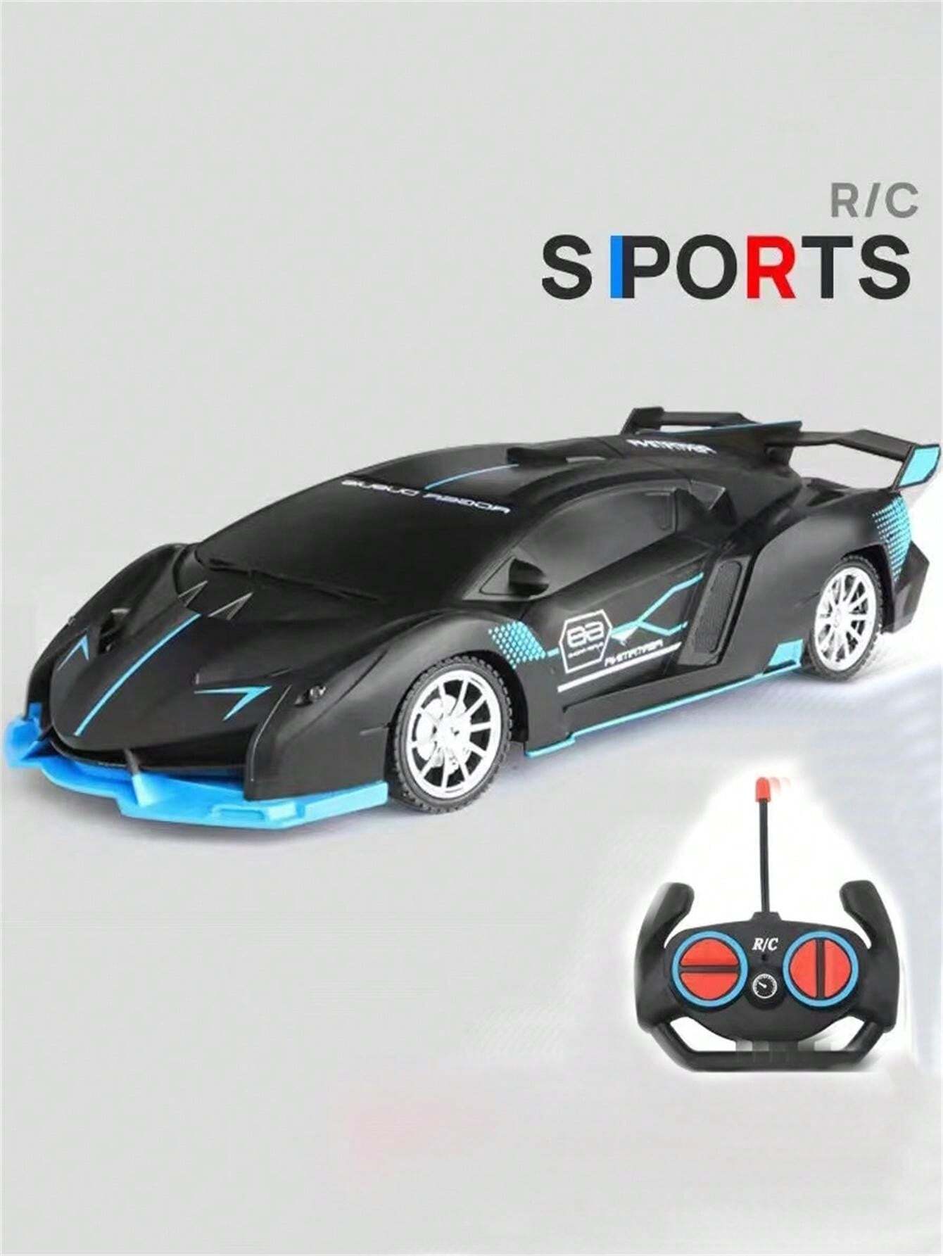 1 pieza Coche radiocontrol 4x4 con luces inalámbricas, coche de juguete