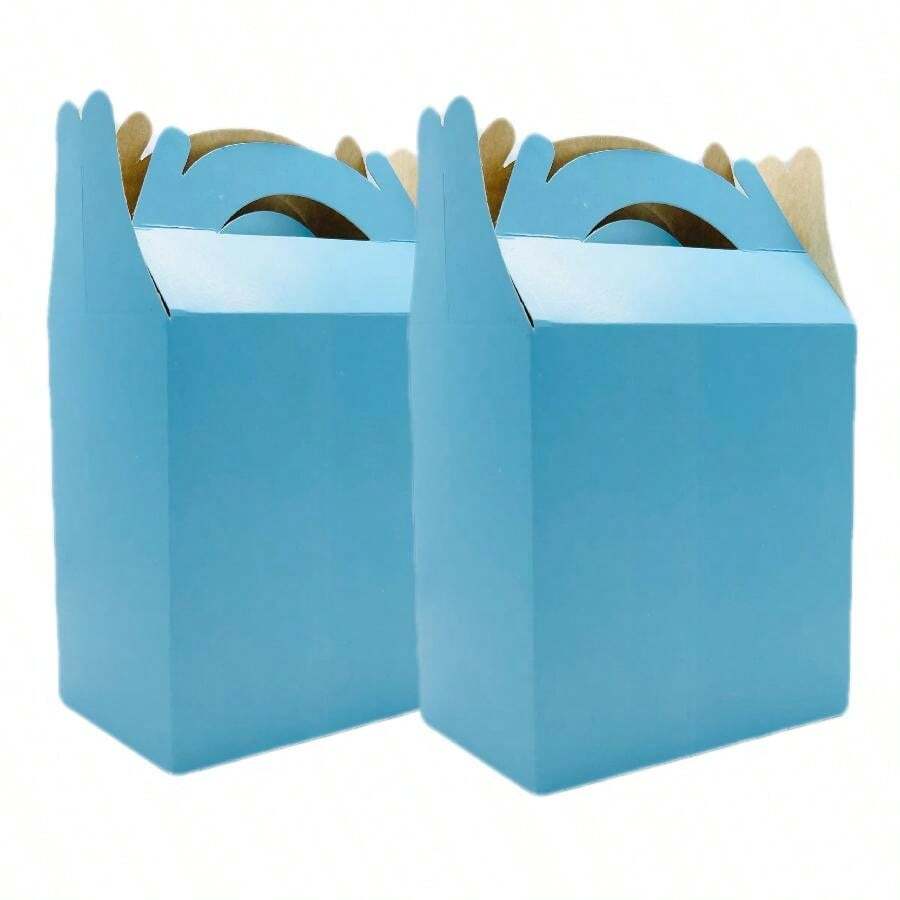 40 Cajas para Dulceros Personaje Azul Cielo para Fiesta Aguinaldos Colores Dulceras Cajita Adorno Regalo Bolo Volo Pascua Posada Recuerdo Decoracion Cumpleaños - Azul - Ver 1