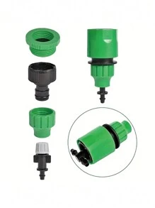 1套，10個10米家庭花園庭院微流滴灌冷卻系統，配有塑料噴嘴-非常適合植物、花卉、陽台多肉植物和淋浴花 - 彩色 - 查看 5