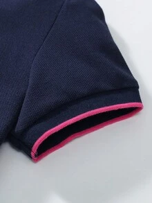 小女孩夏季短袖热转印公主裙 - 黃色 - 查看 5