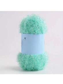 1pc Hand-Knitted DIY Doll Golden Silk Thread Bag - Colorful Glass Silk Woolen Thread - 1.7oz Summer, School